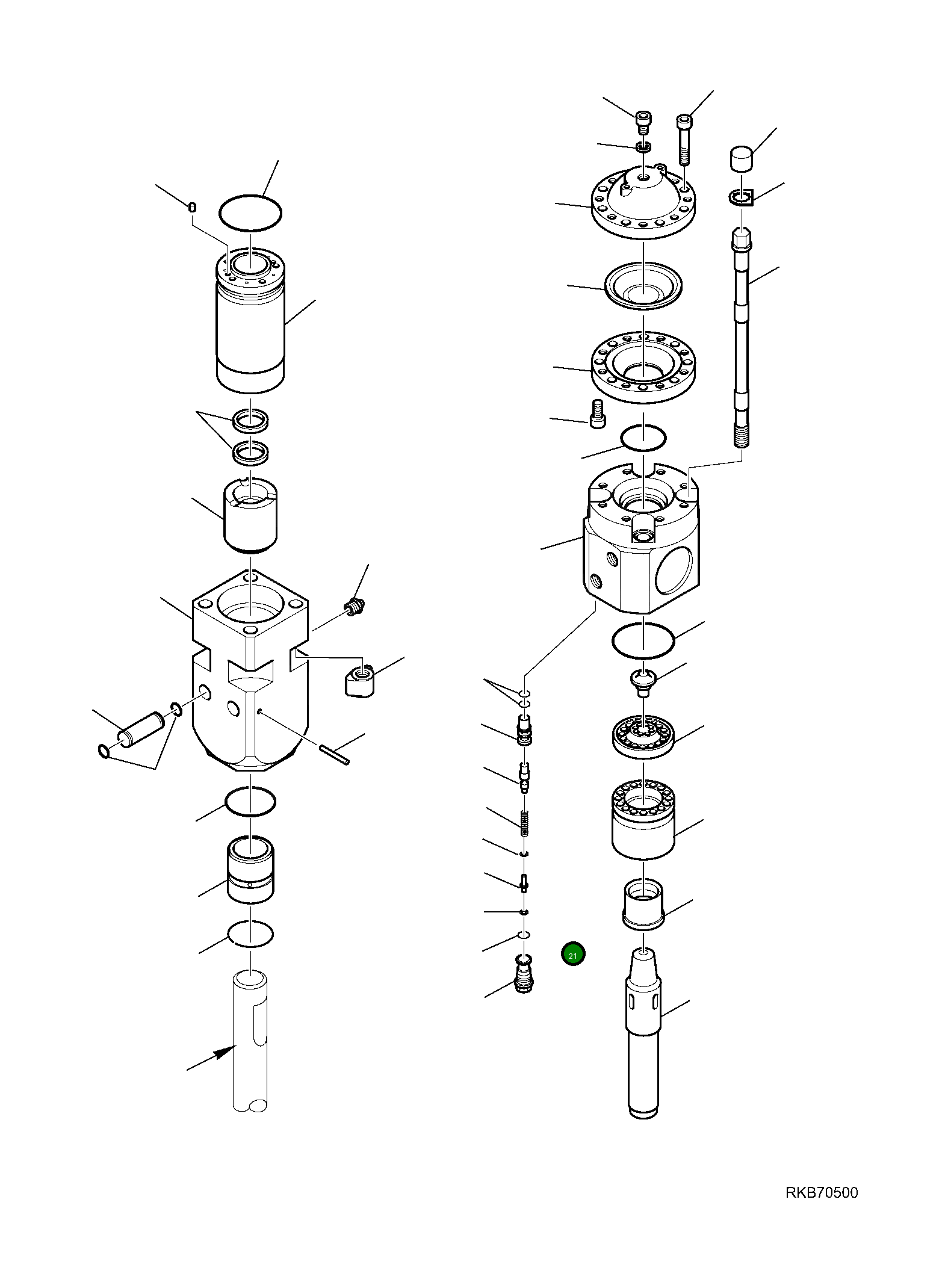 Цилиндр 42N-989-2340 Komatsu