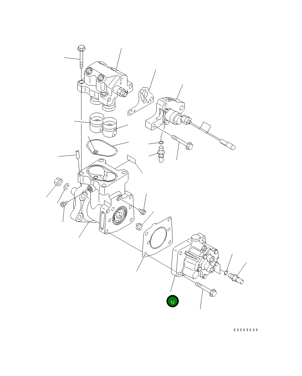 Топливный насос 6745-71-1180 Komatsu
