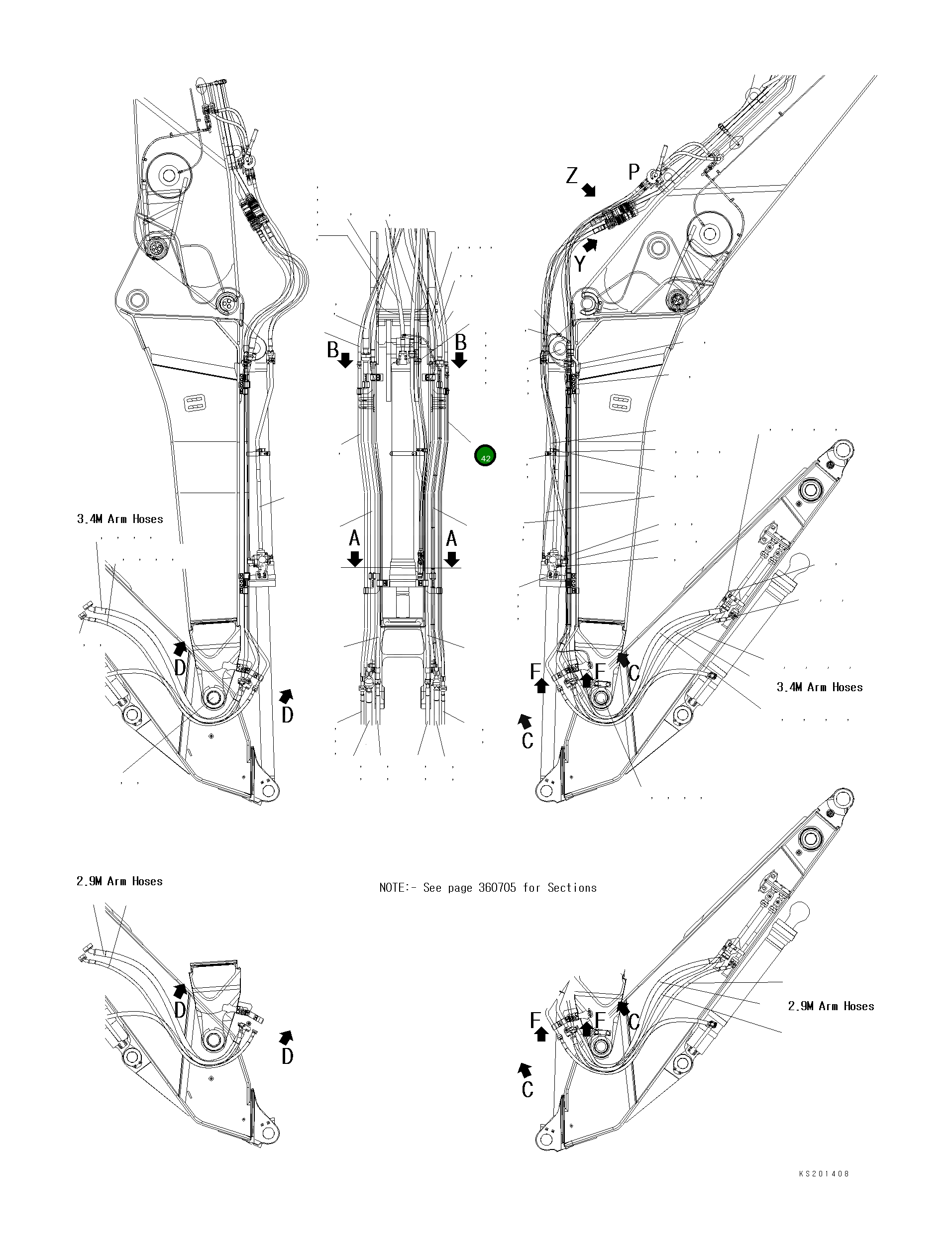 Трубка 208-62-KD150 Komatsu