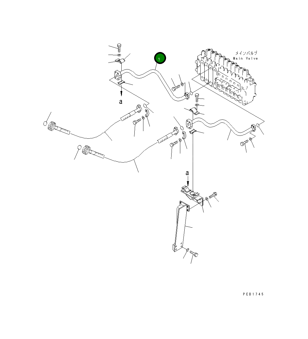 Трубка 208-62-67230 Komatsu