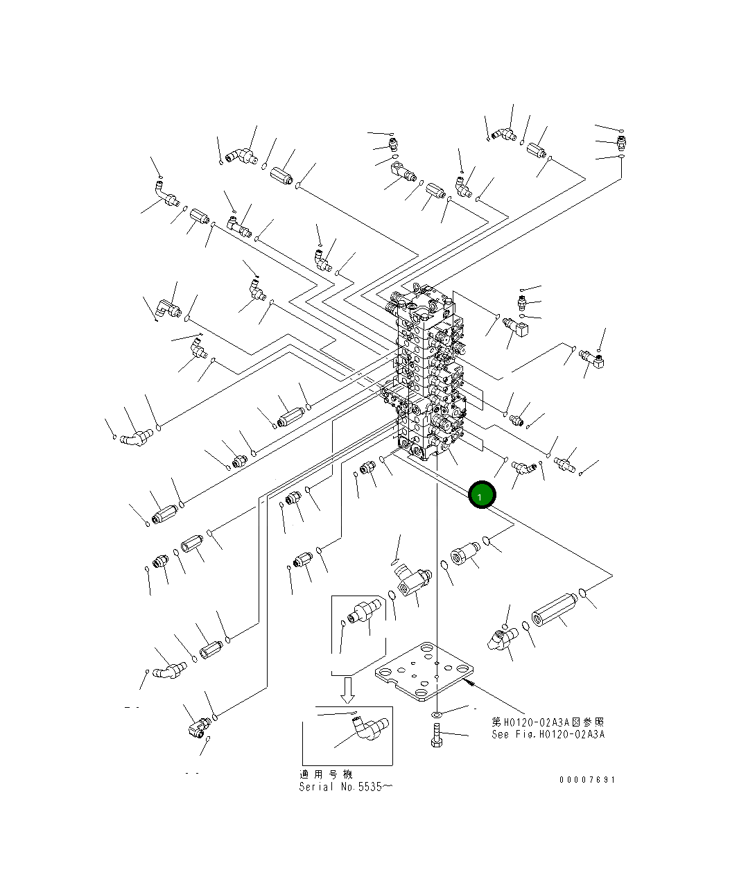 Управляющий клапан 723-1A-13301 Komatsu