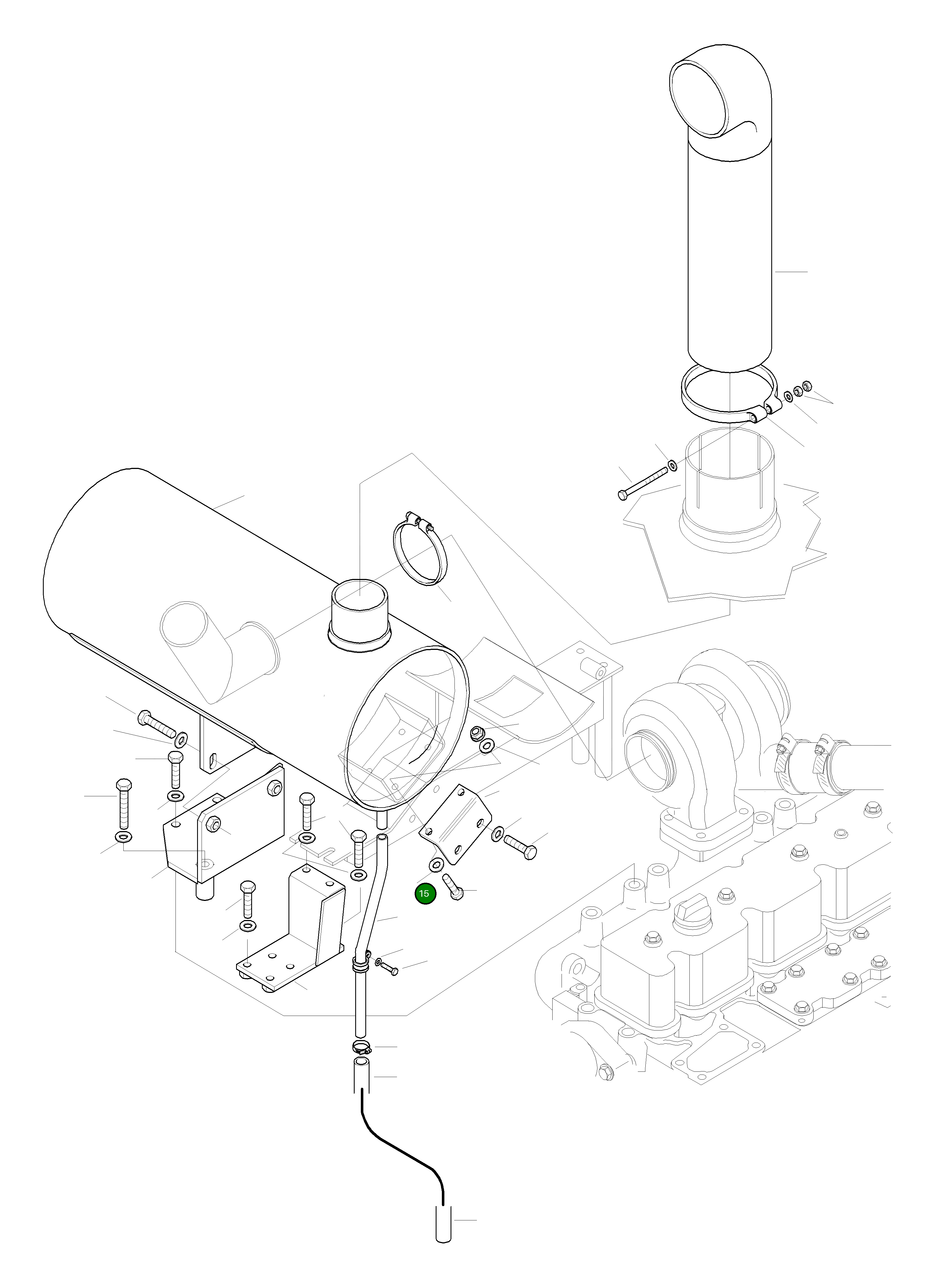 Трубка 419-01-H2170 Komatsu