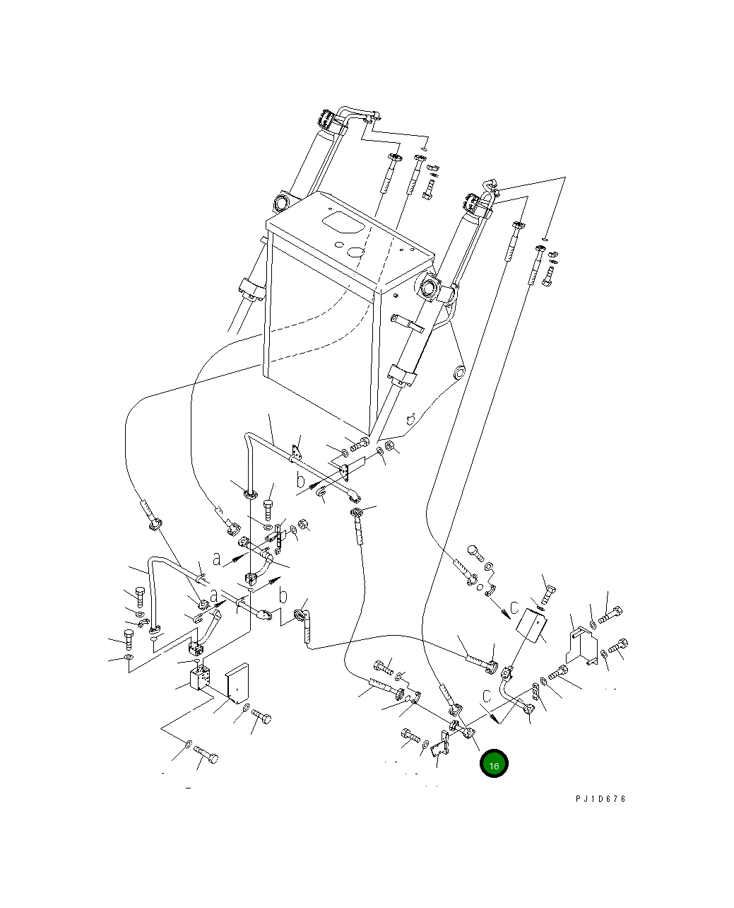 Трубка 195-61-51160 Komatsu