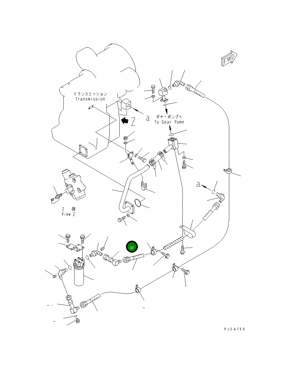 Трубка 23B-16-31660 Komatsu