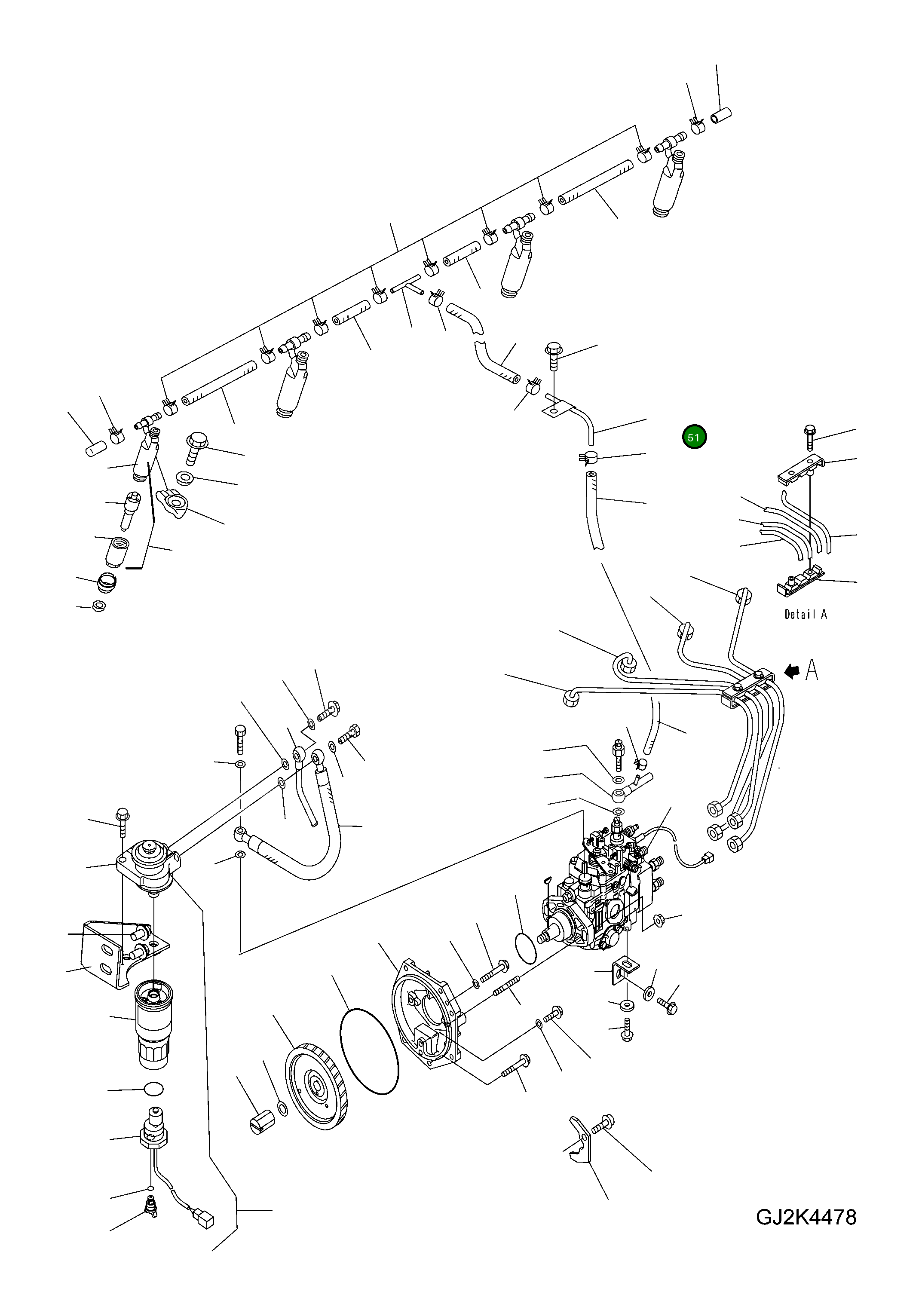 Трубка 6204-71-5570 Komatsu