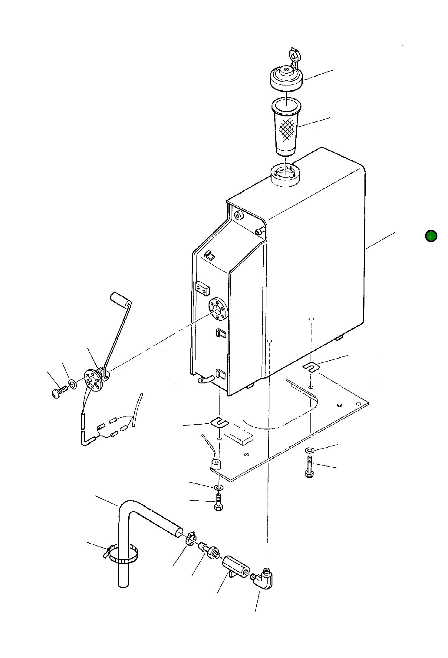 Топливный бак 3F3011050 Komatsu