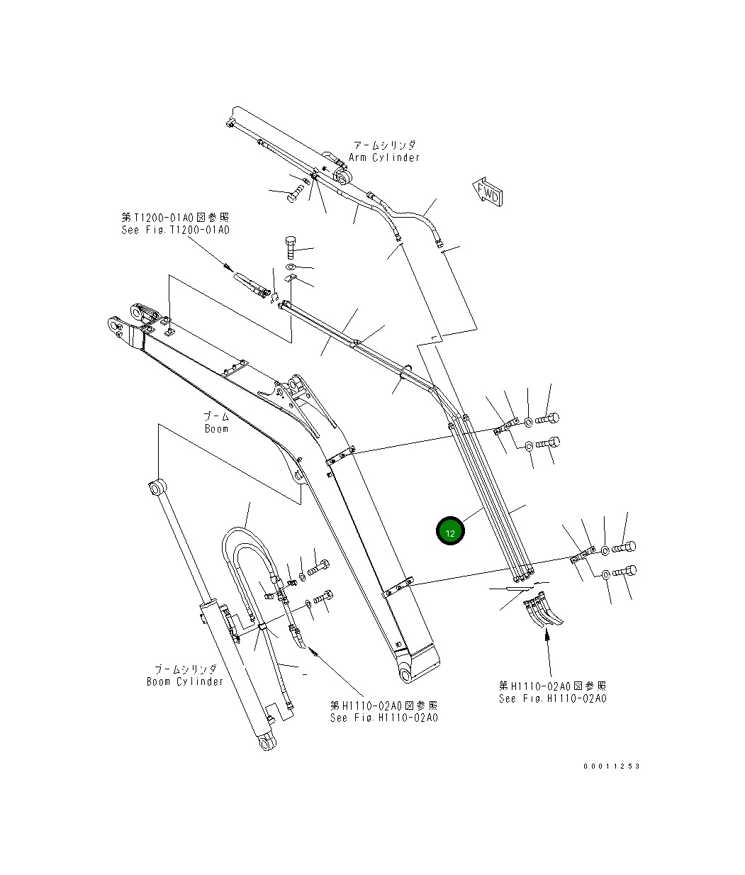 Трубка 22M-62-22130 Komatsu