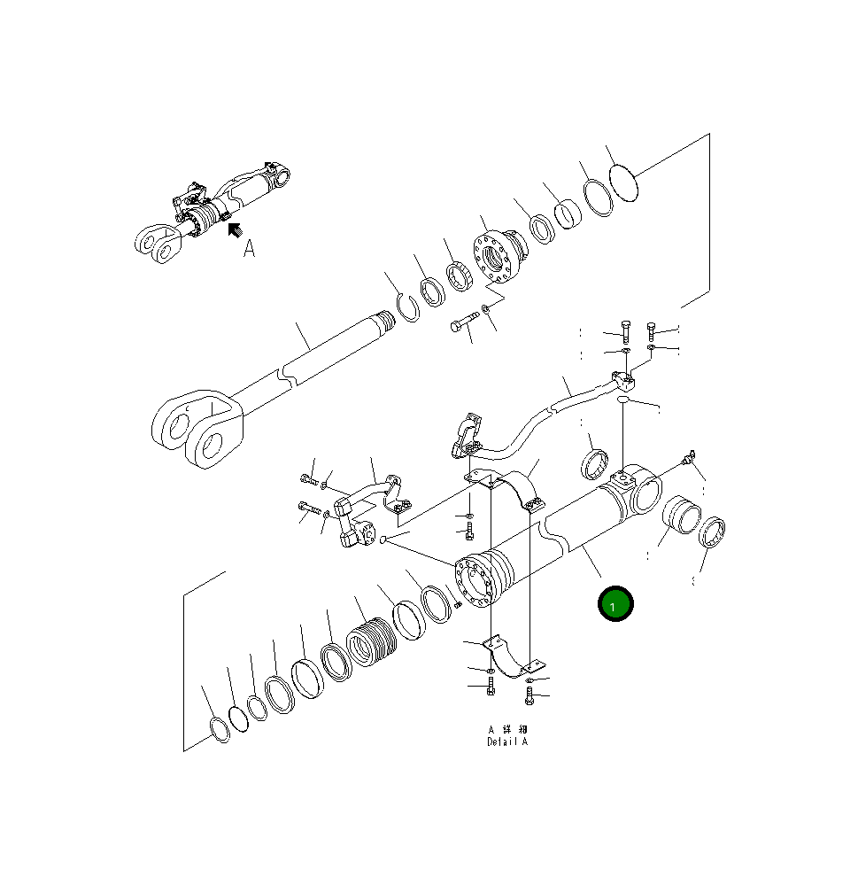 Цилиндр 707-13-11771 Komatsu
