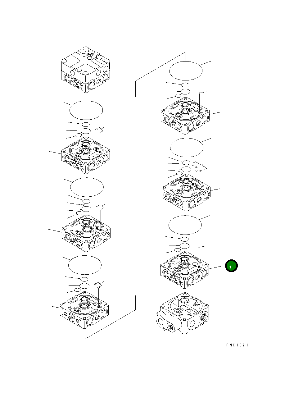 Управляющий клапан 723-57-12300 Komatsu