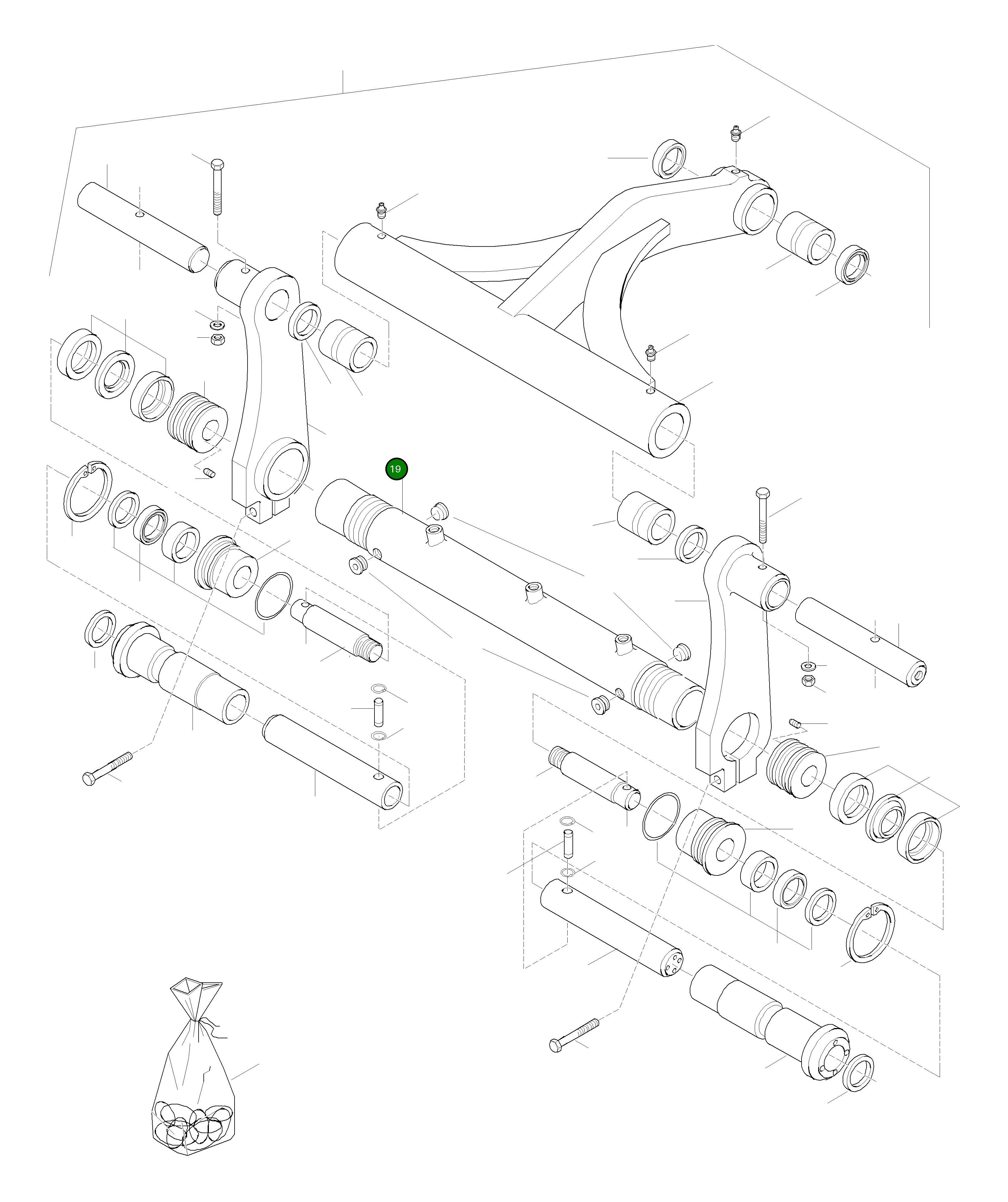 Цилиндр 42R-70-H0P22 Komatsu