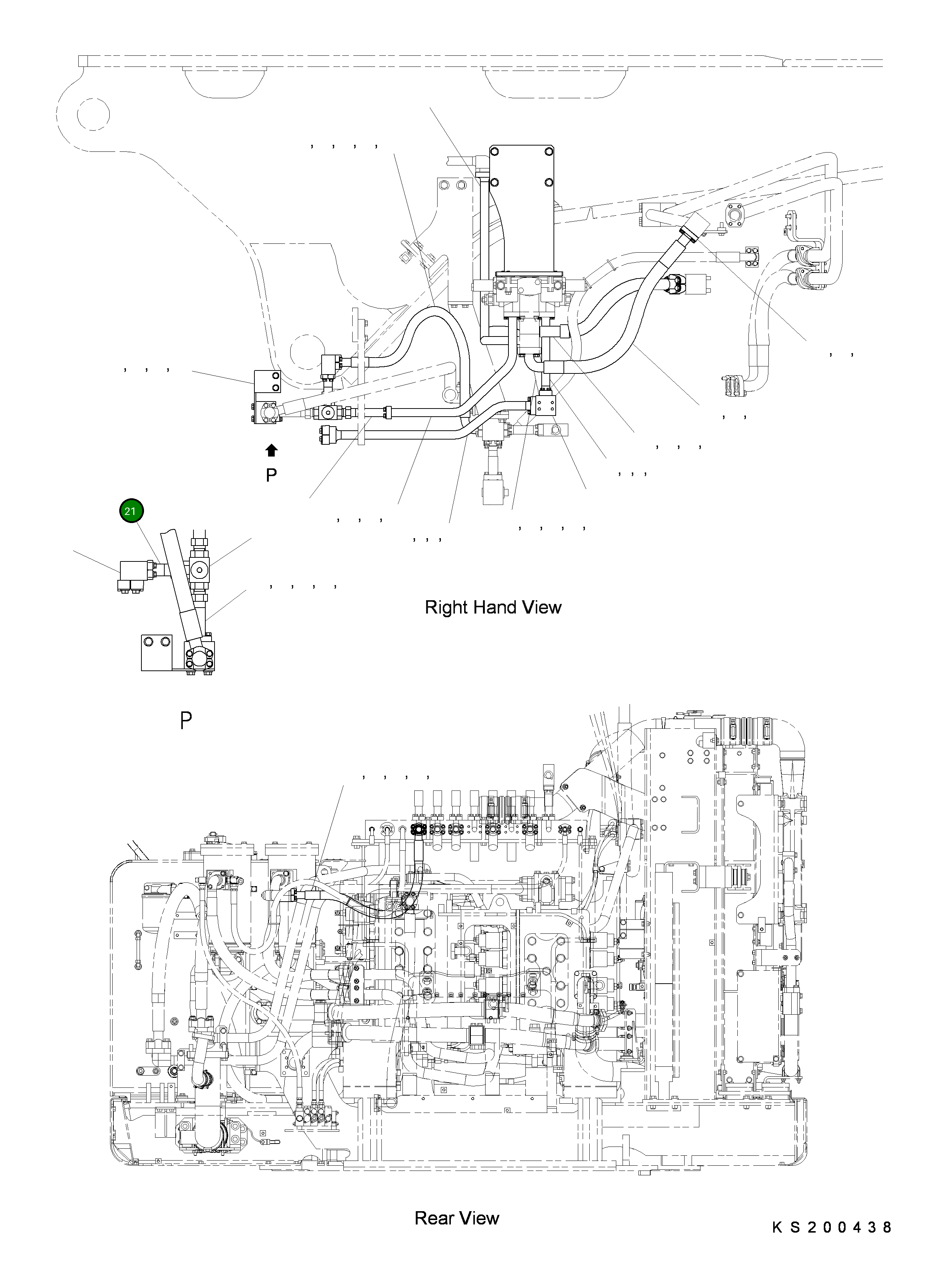 Трубка 209-62-KH590 Komatsu