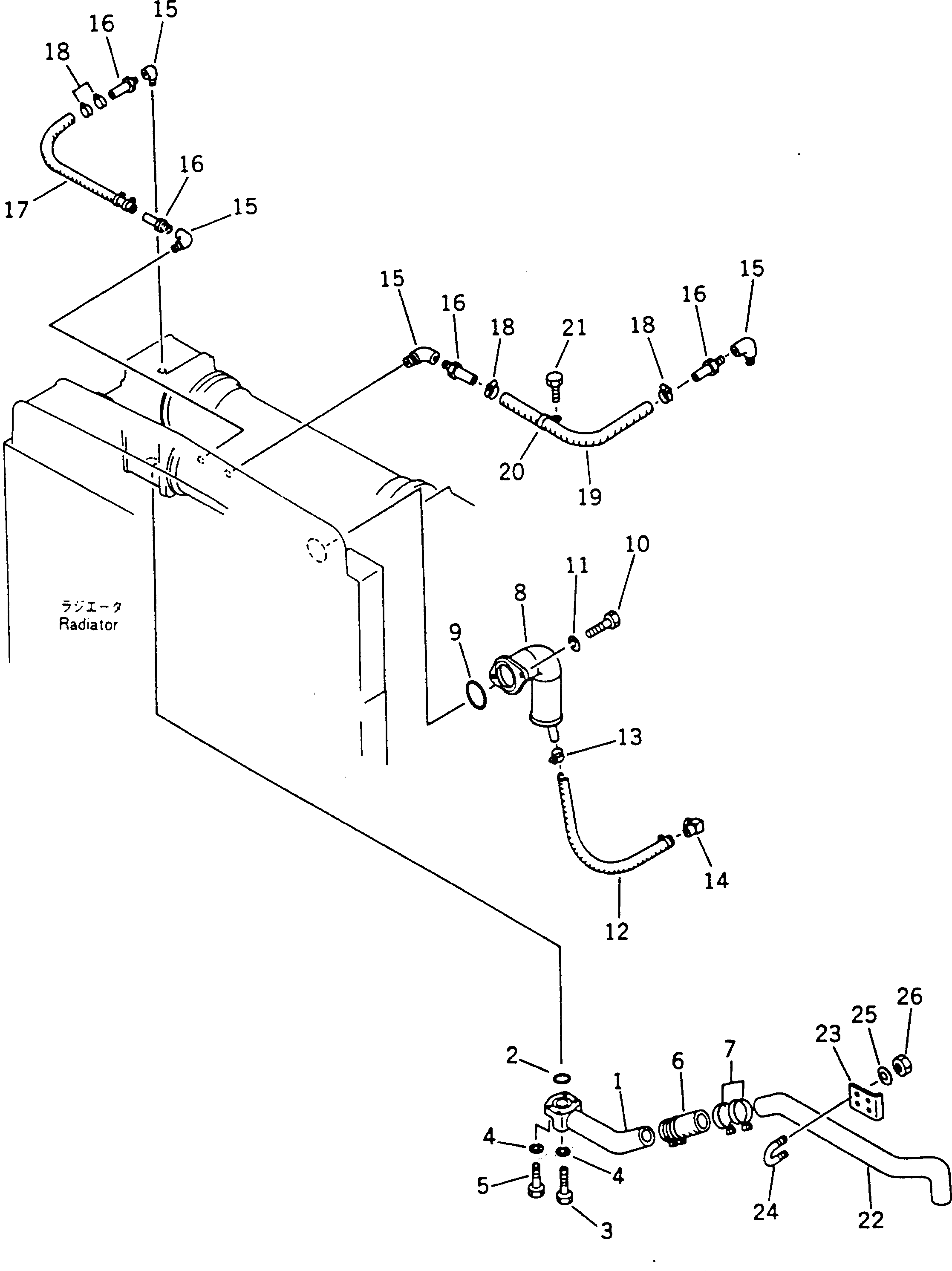 Трубка 568-03-22370 Komatsu