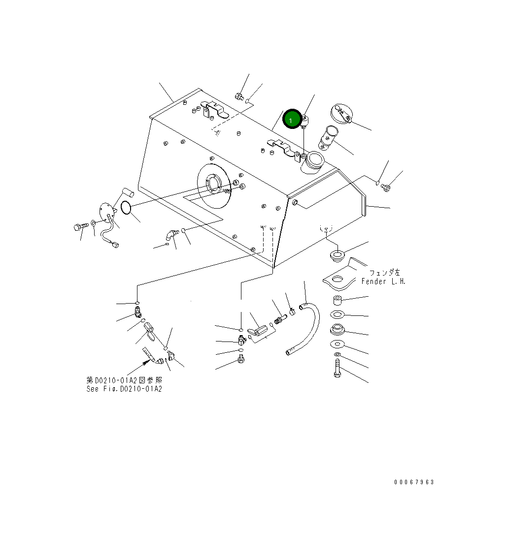 Топливный бак 14X-Z16-8310 Komatsu