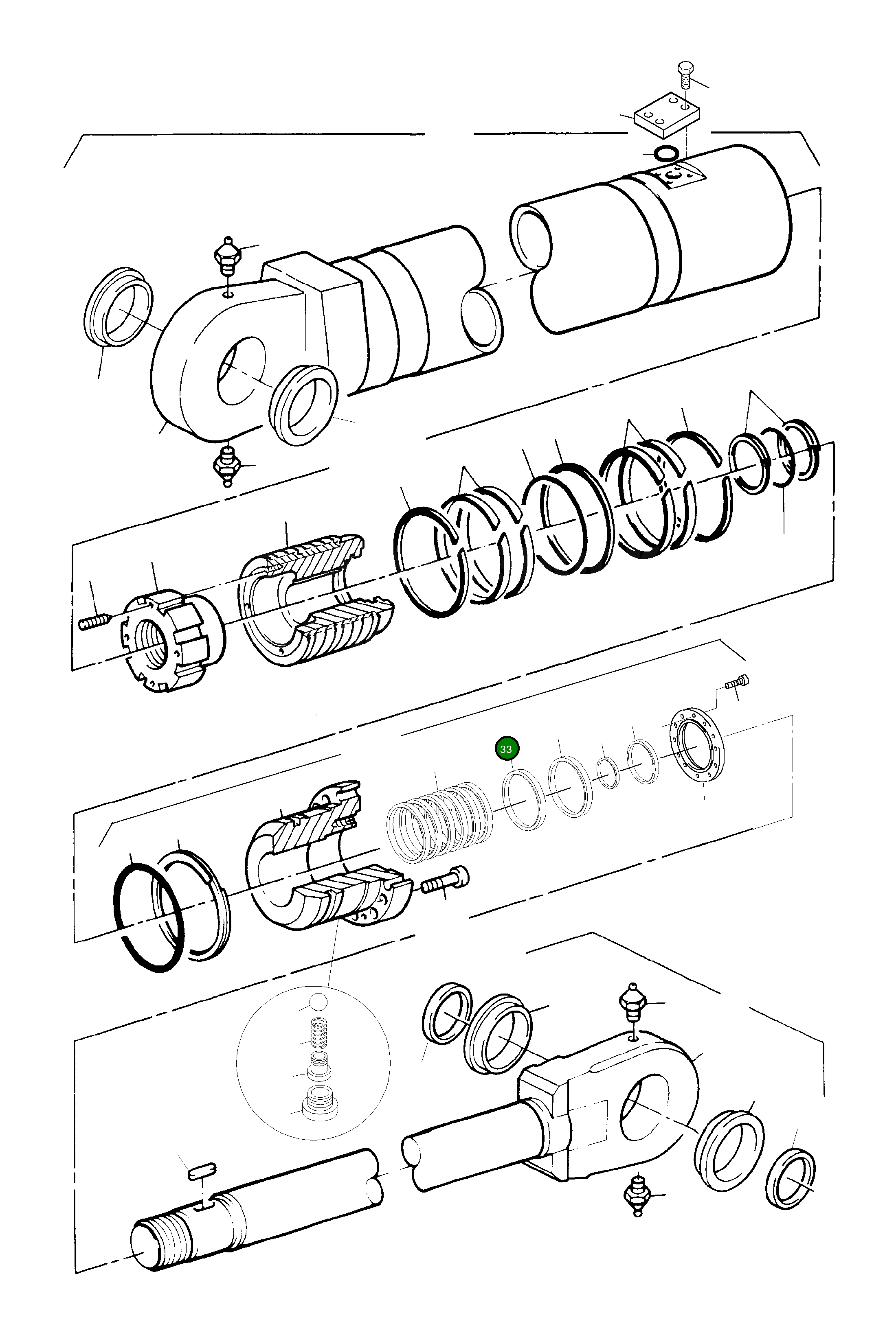 Уплотнение штока 906 692 40 Komatsu