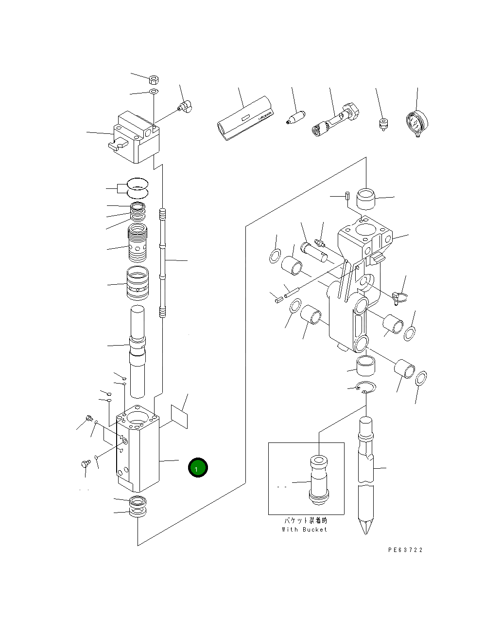 Цилиндр 20C-970-1120 Komatsu