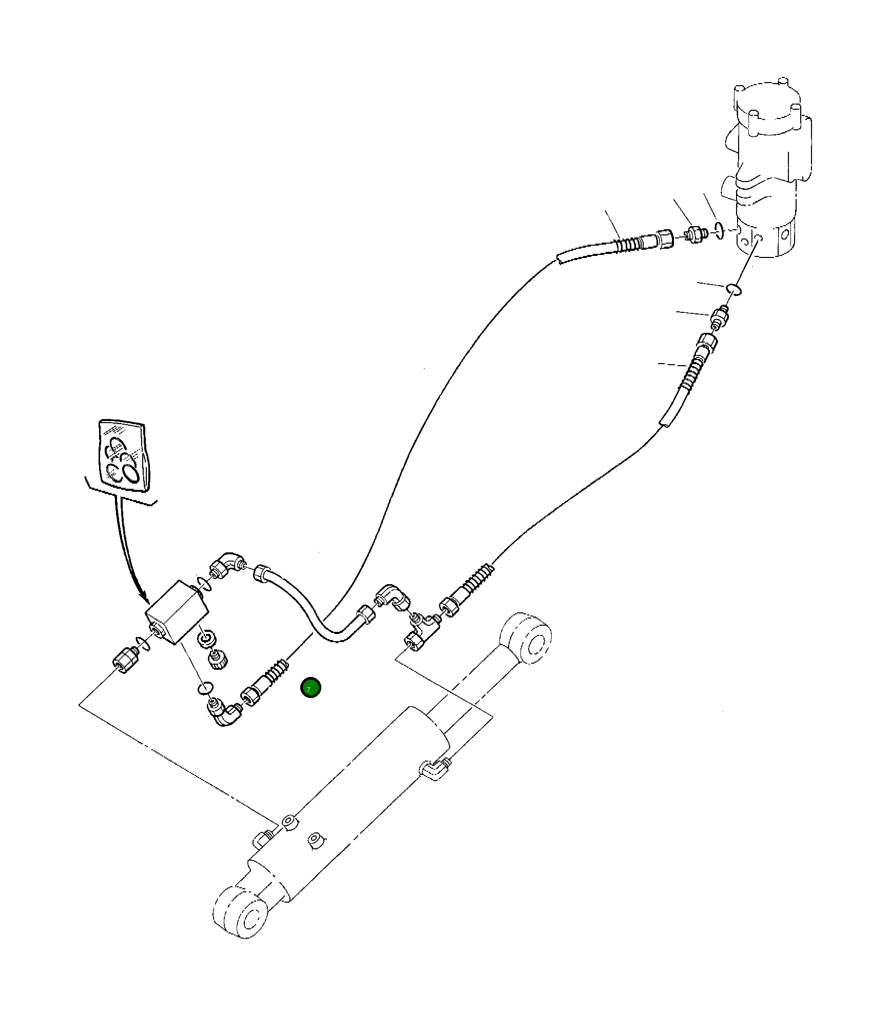 Труба 3F45A7053 Komatsu