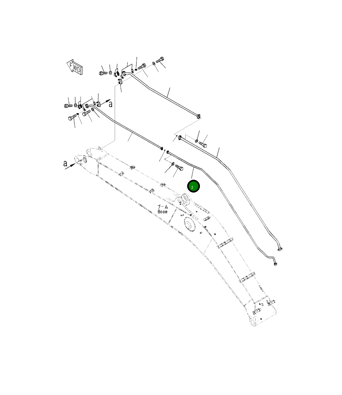 Трубка 208-62-47160 Komatsu