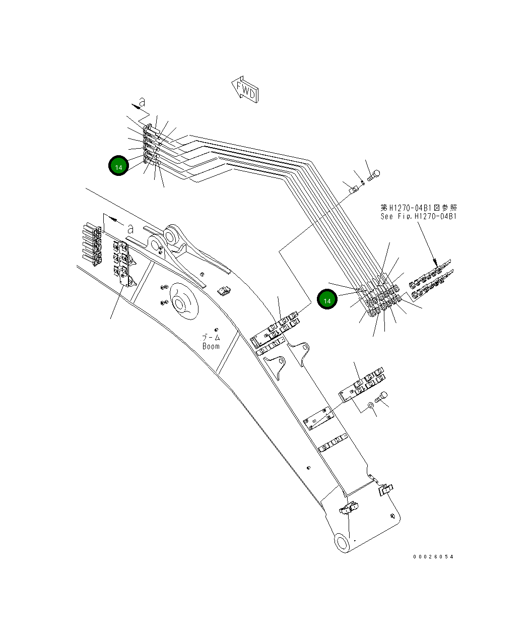 Трубка 208-62-65650 Komatsu