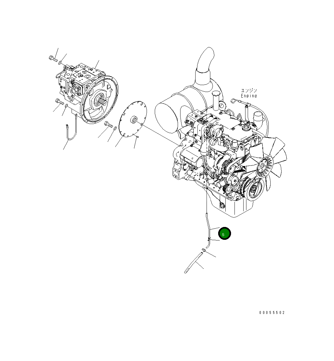 Трубка 6751-11-2180 Komatsu