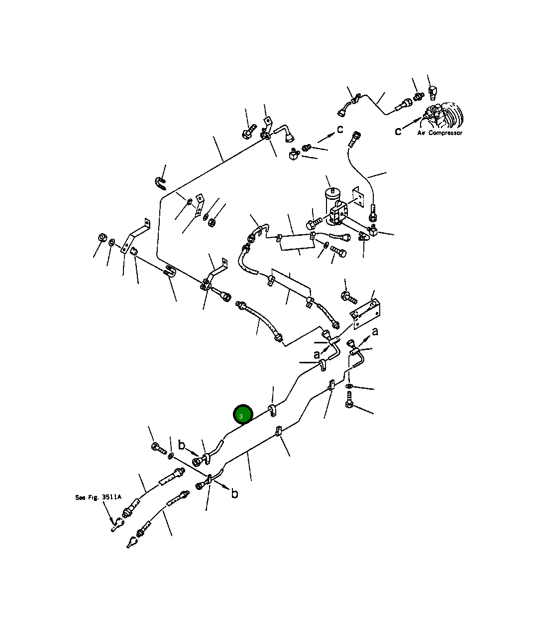 Трубка 427-35-12630 Komatsu