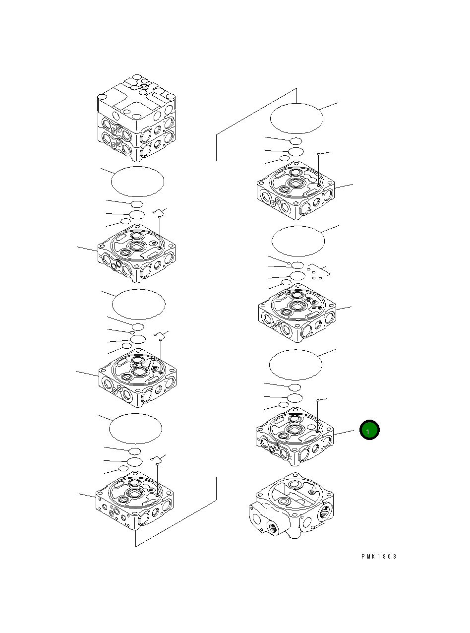 Управляющий клапан 723-58-11503 Komatsu