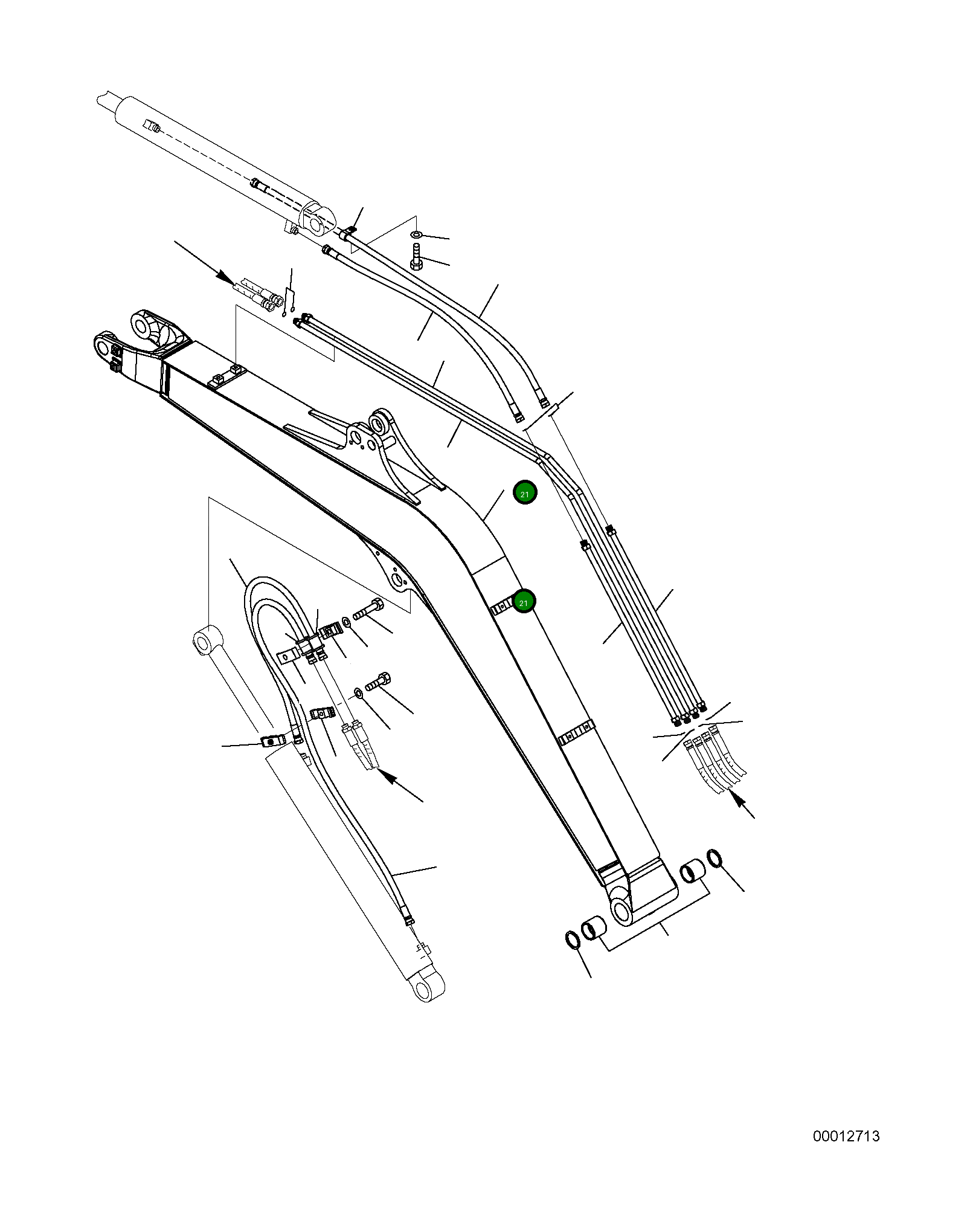 Труба 22F-62-R3140 Komatsu