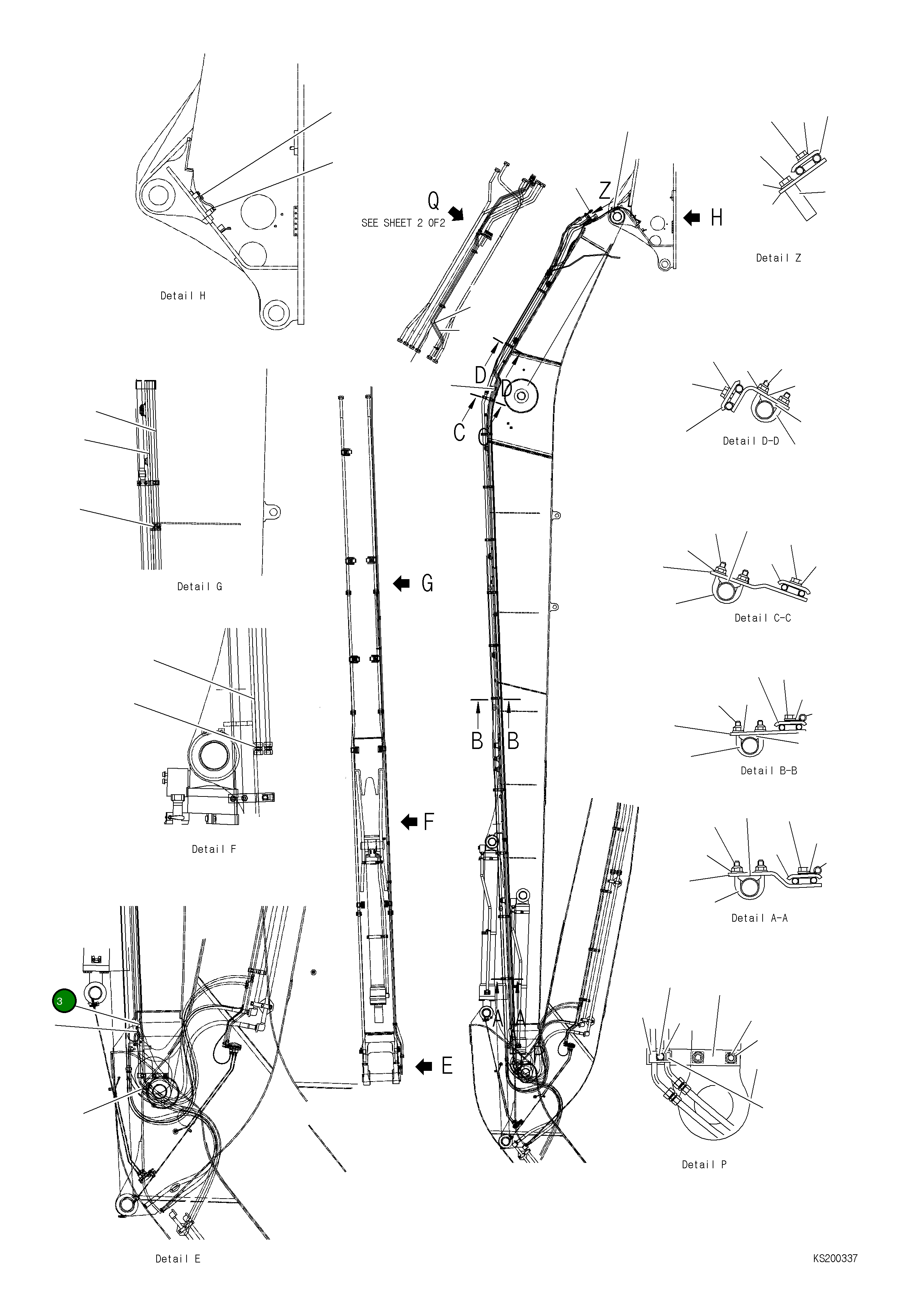Трубка 207-70-KG830 Komatsu