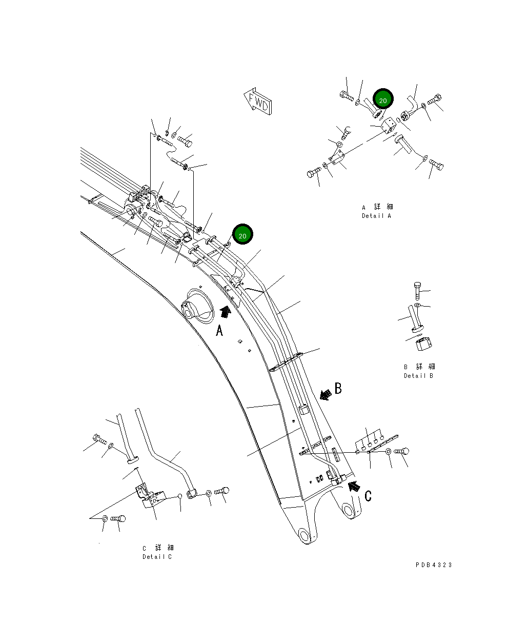 Трубка 209-62-78421 Komatsu