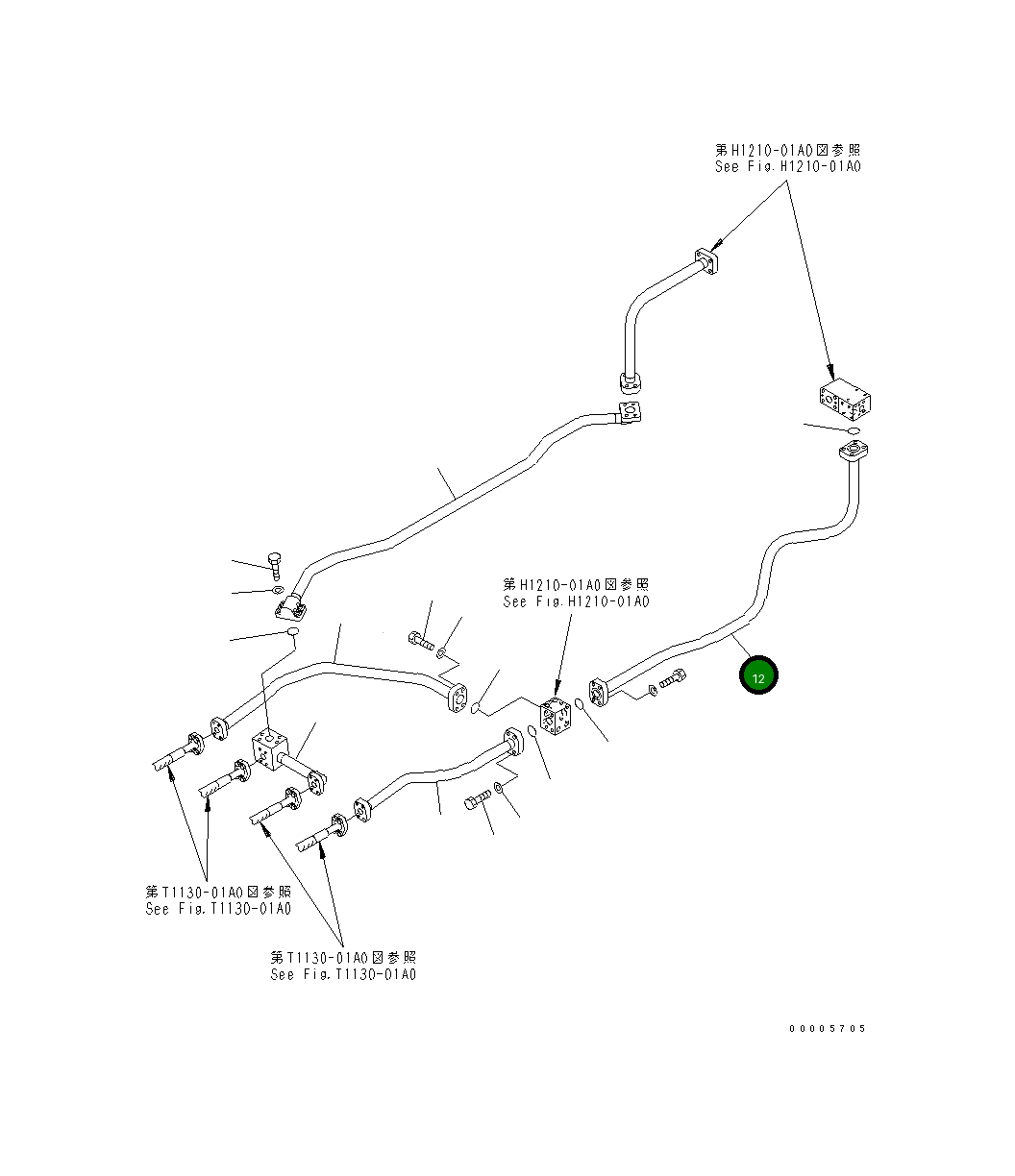 Трубка 209-62-73121 Komatsu