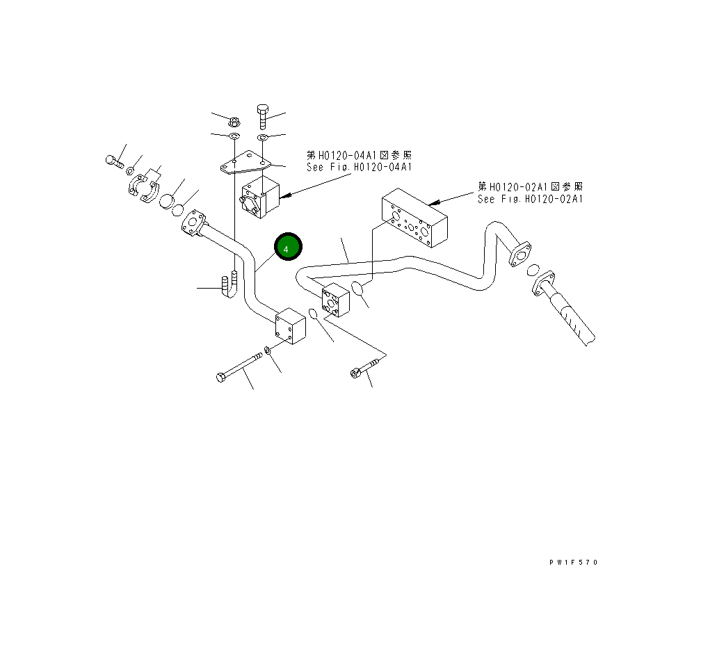 Трубка 209-64-14150 Komatsu
