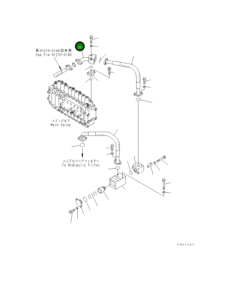 Трубка 8287-62-1450 Komatsu