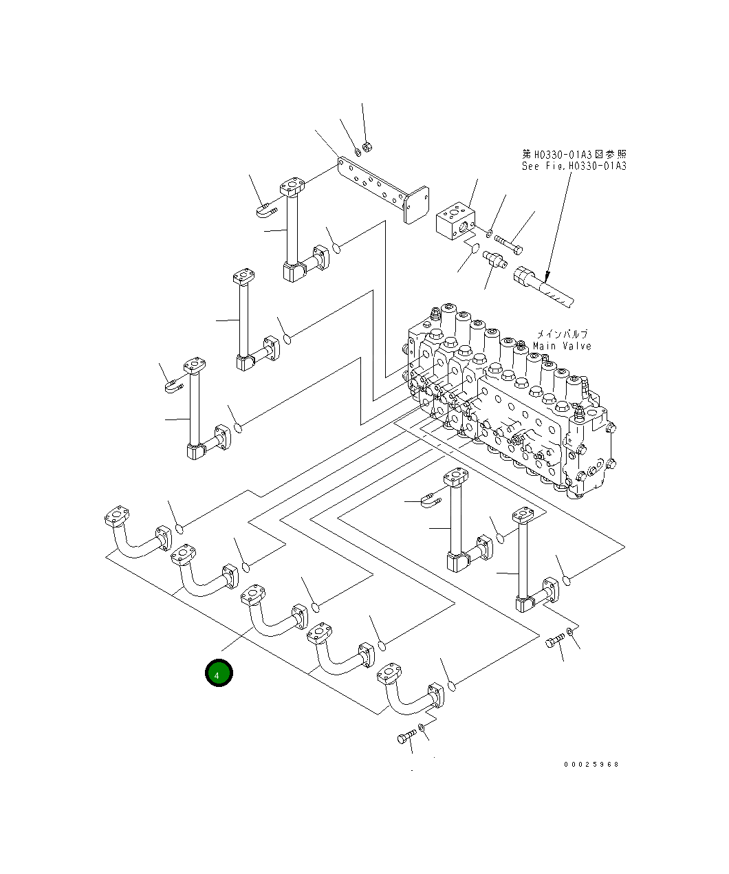 Трубка 208-62-65310 Komatsu