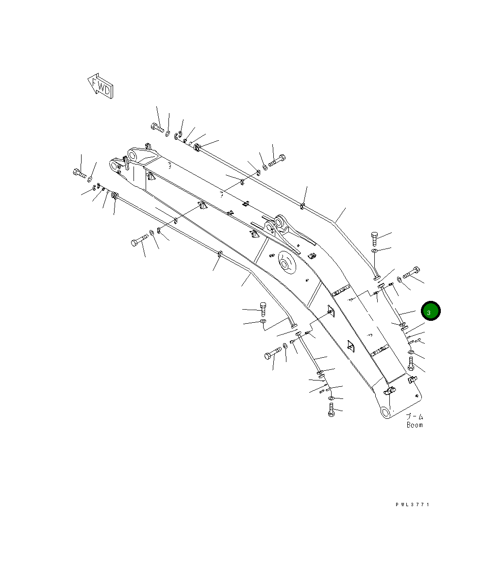 Трубка 208-970-6210 Komatsu