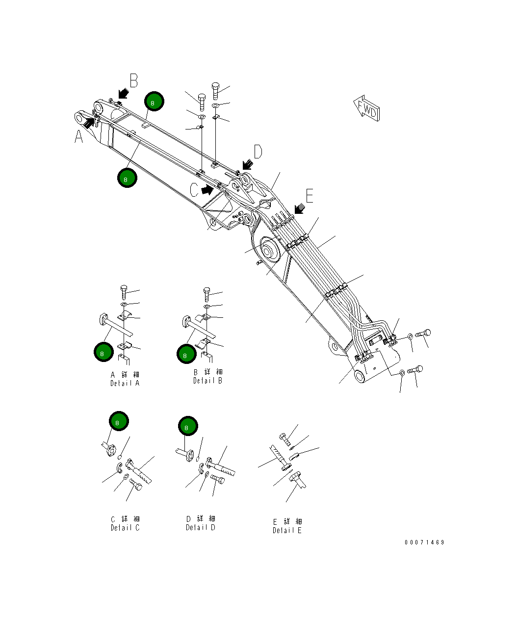 Трубка 207-966-KF40 Komatsu