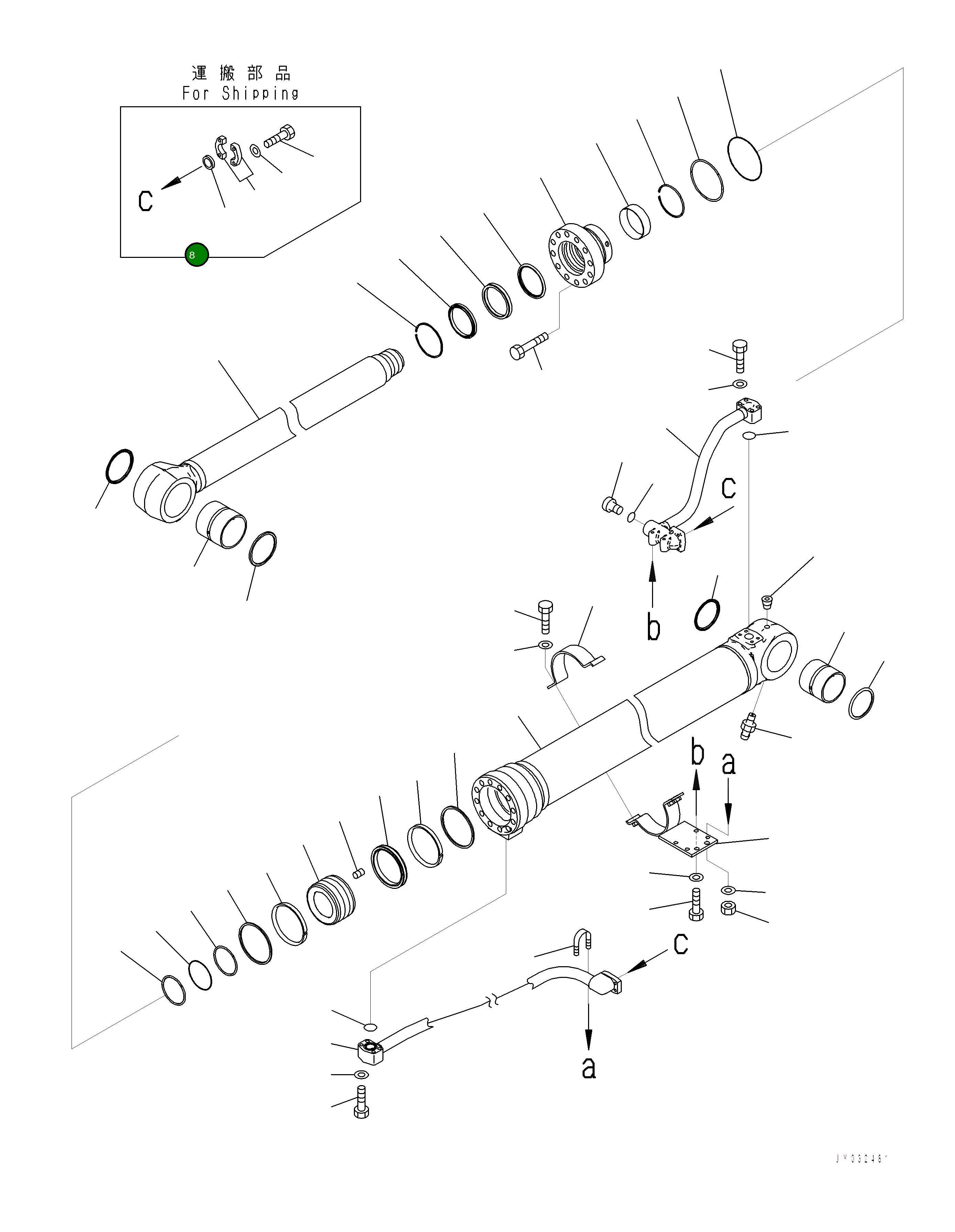 Цилиндр 721-13-14171 Komatsu