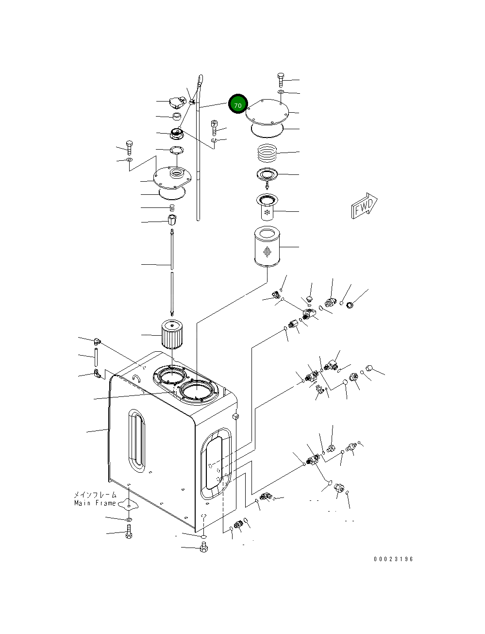 Трубка 07270-61412 Komatsu