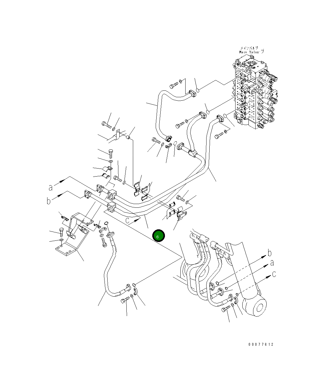 Трубка 208-62-72910 Komatsu