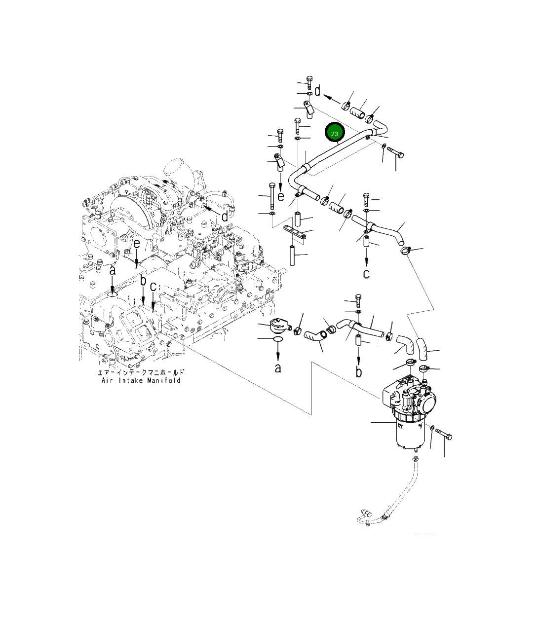 Трубка 6252-21-7220 Komatsu