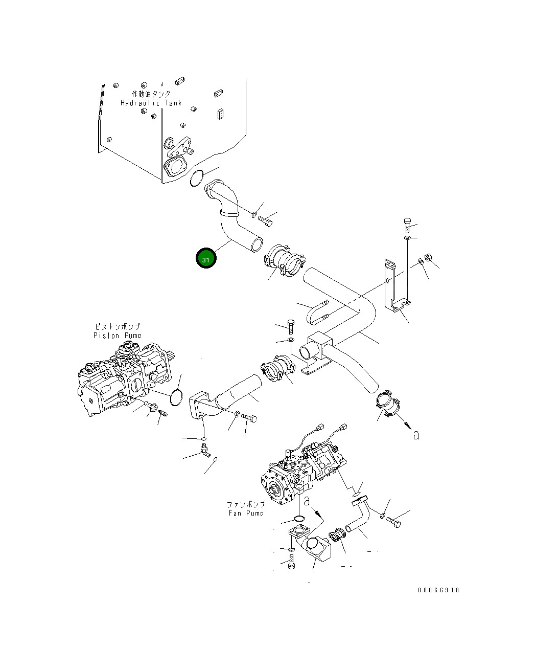 Трубка 198-60-61111 Komatsu