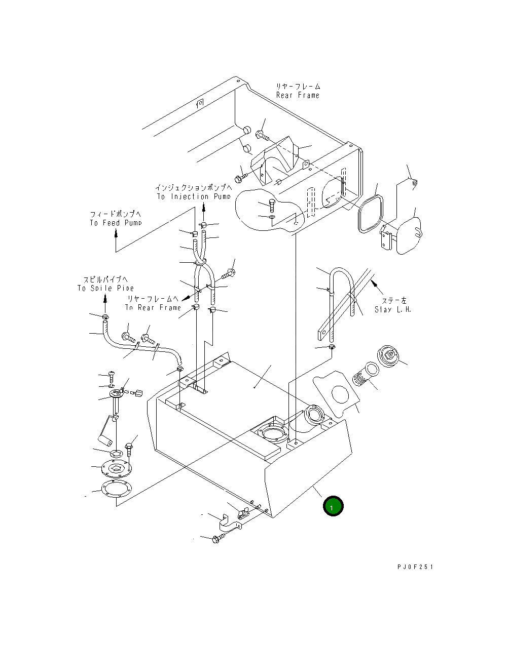 Топливный бак 416-N10-2320 Komatsu