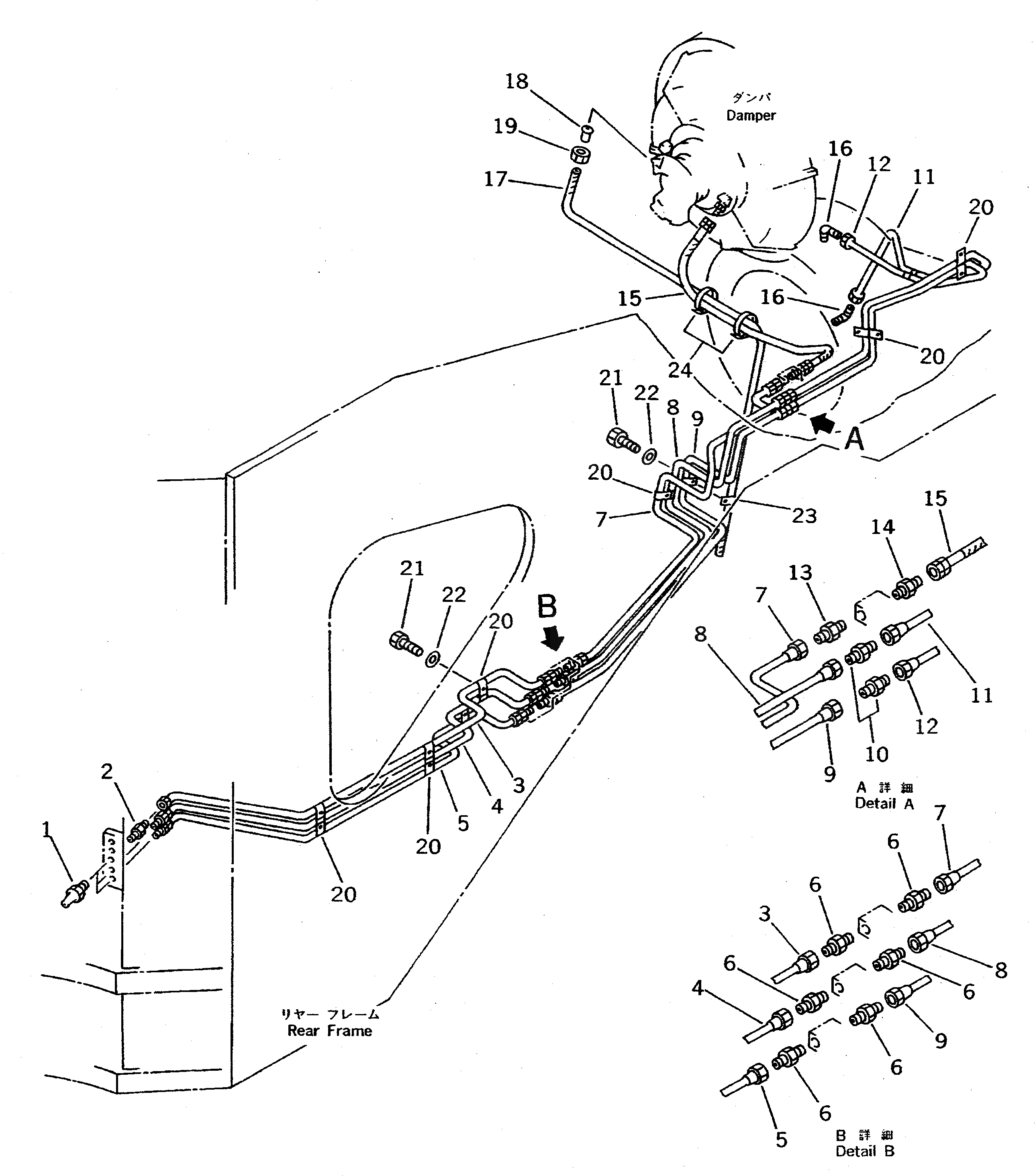 Трубка 427-46-16351 Komatsu
