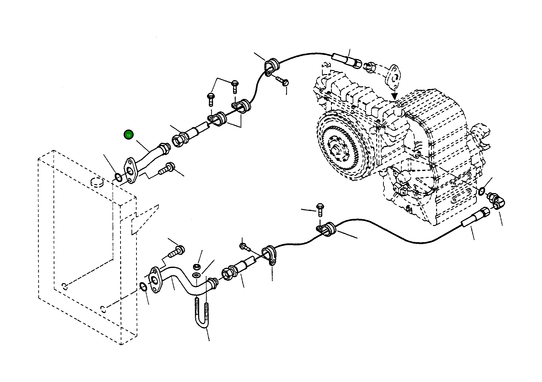 Труба 424-16-H1110 Komatsu