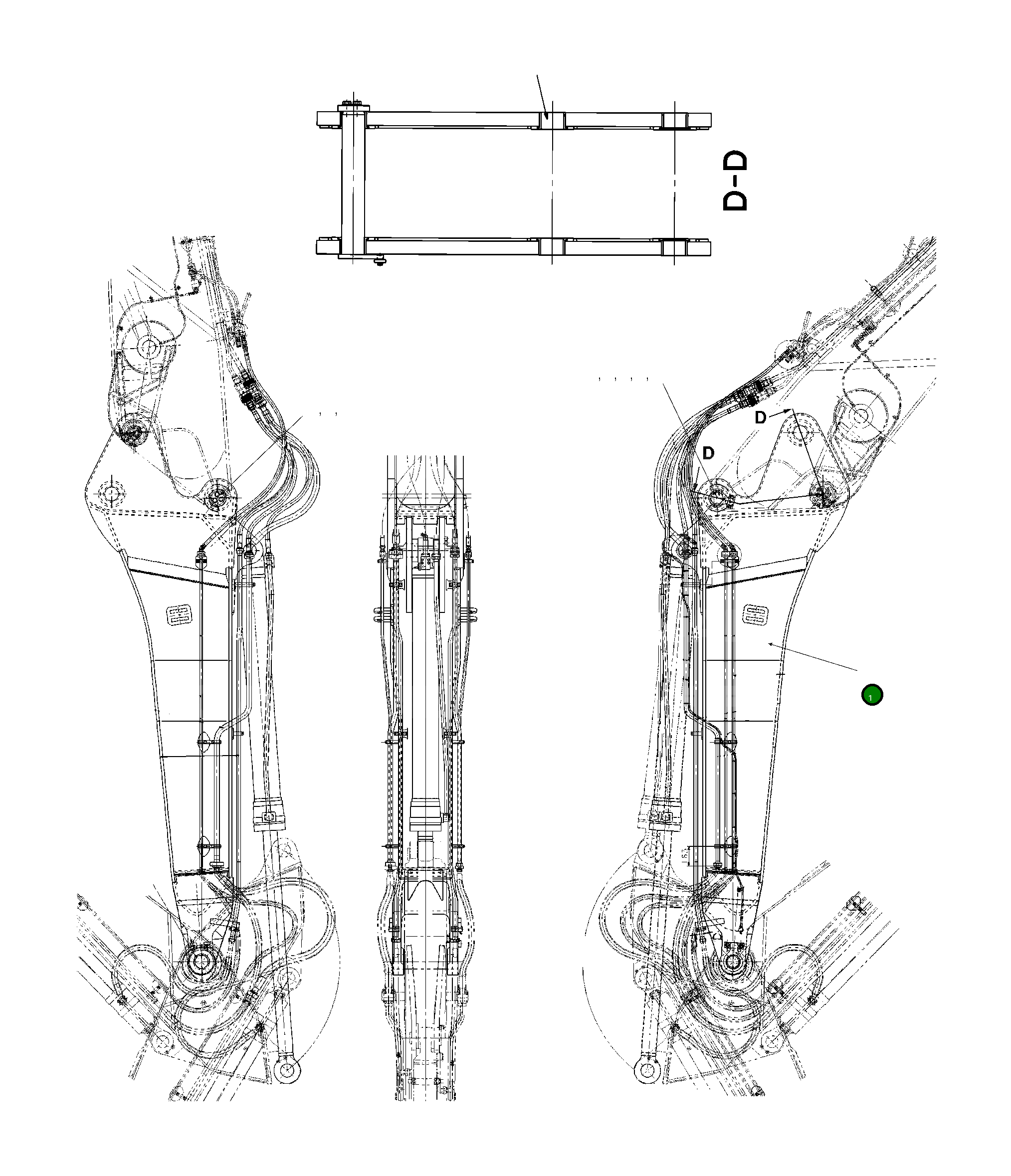 Стрела 208-70-KE111 Komatsu