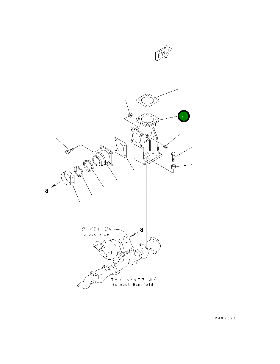 Угловой штуцер 6151-11-5411 Komatsu