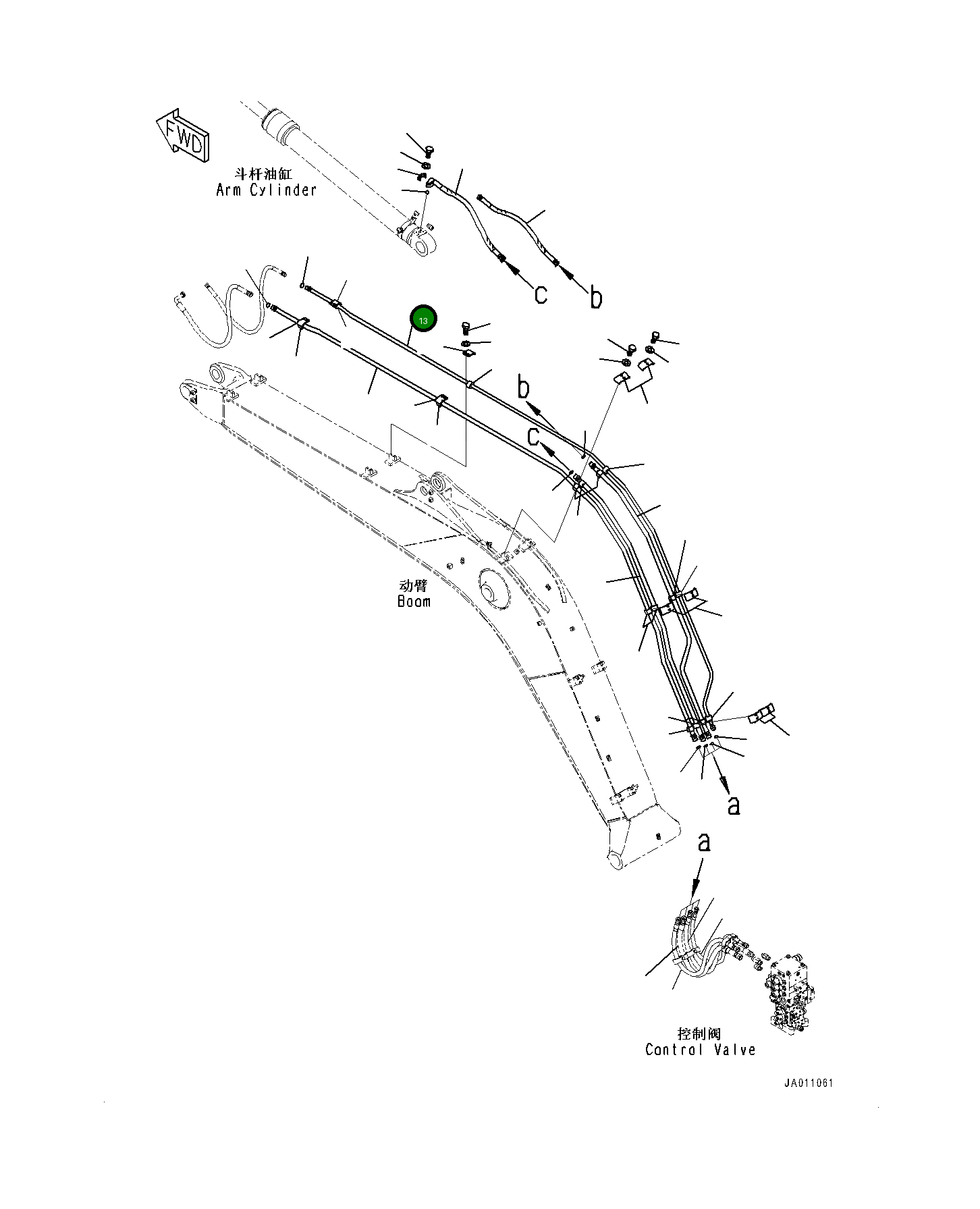Трубка 203-62-17140 Komatsu