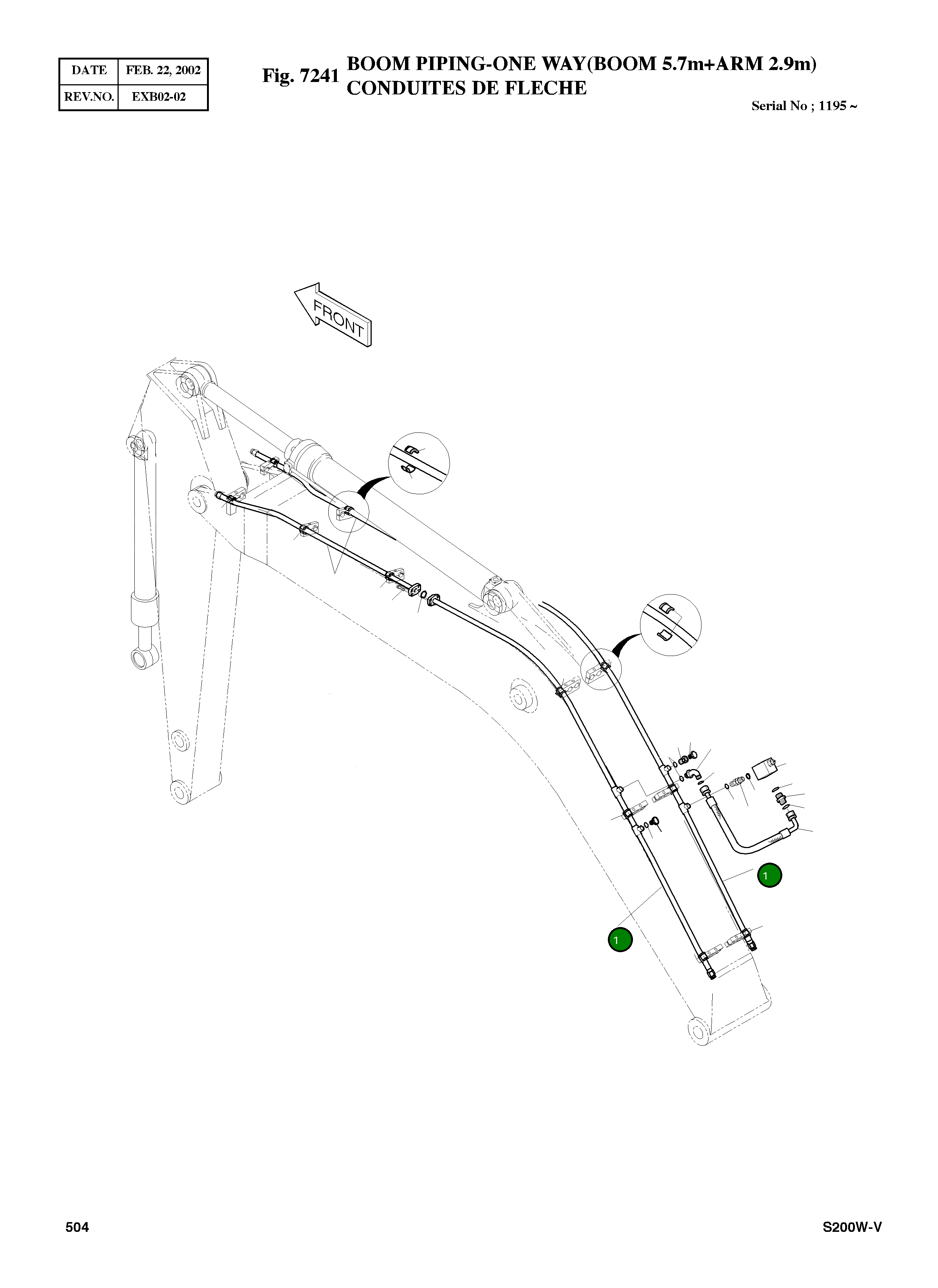 Труба 140-00725 Komatsu