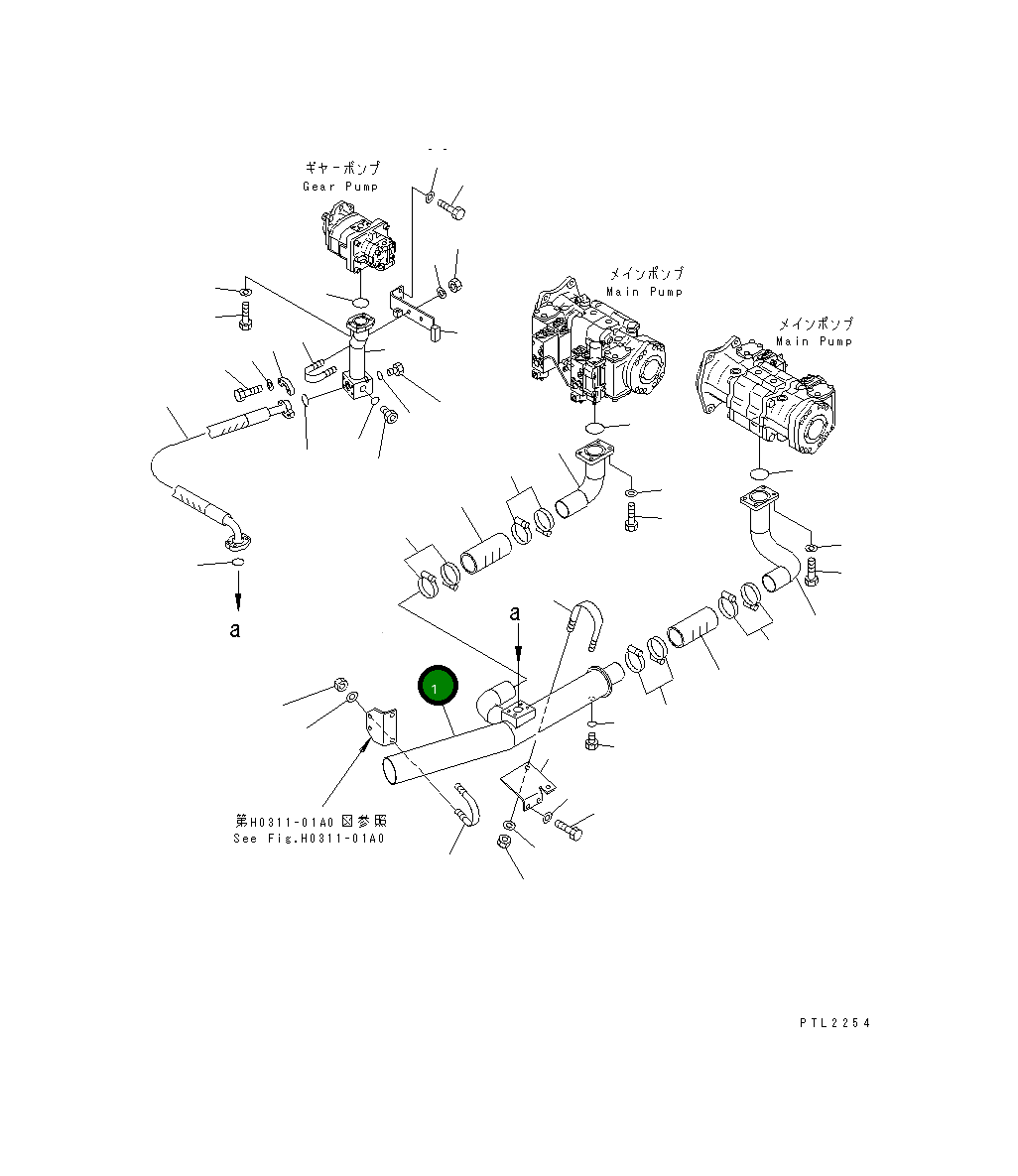 Трубка 209-62-78822 Komatsu