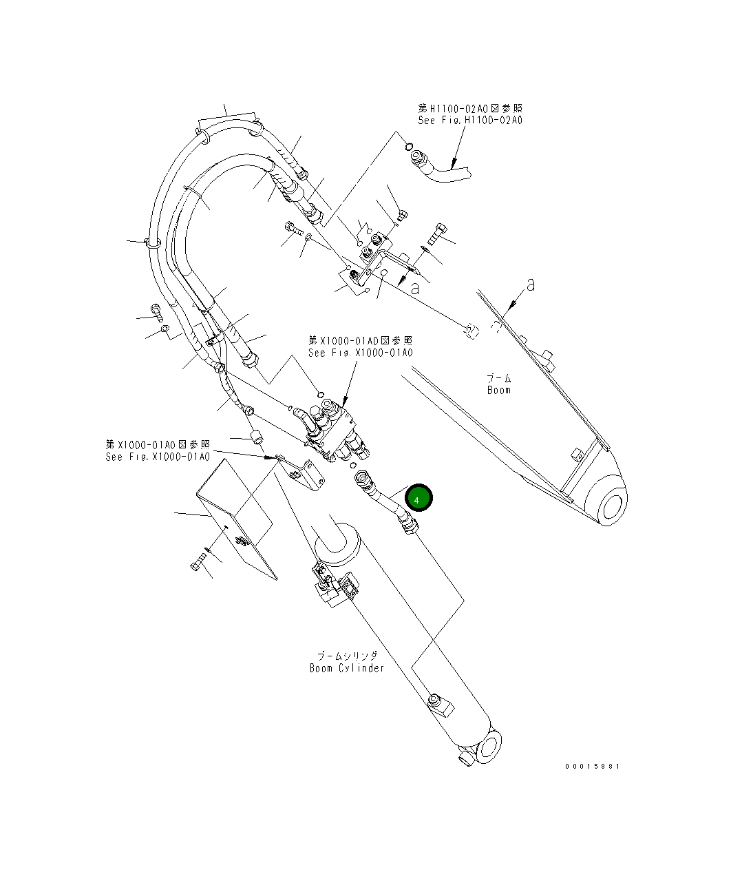 Трубка 22M-62-24220 Komatsu