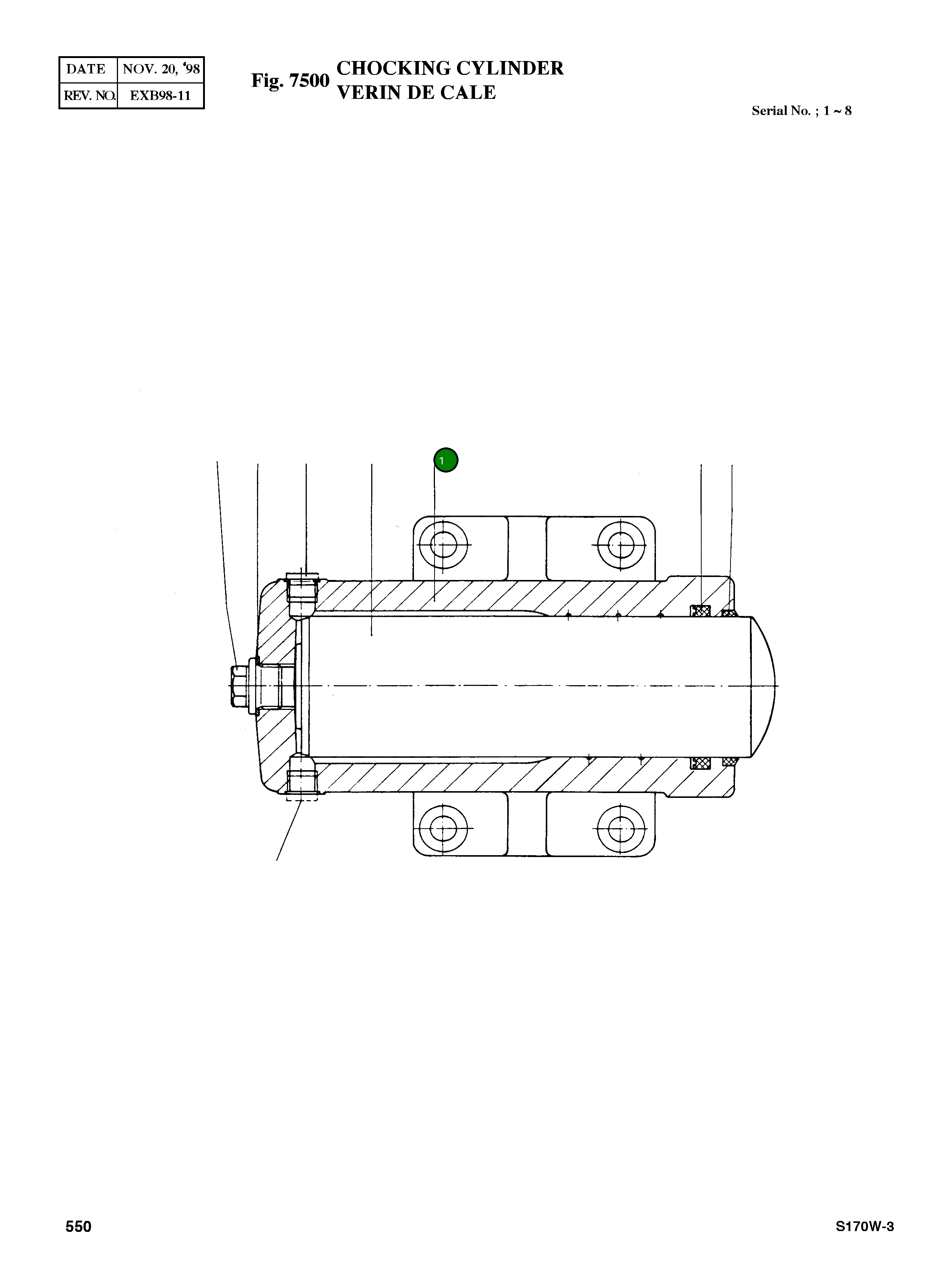 Цилиндр 287.00.002 Komatsu