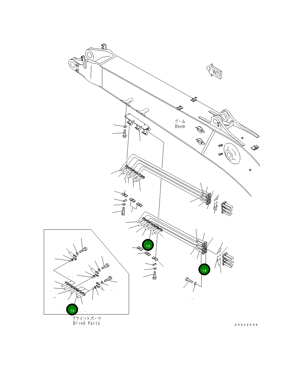 Трубка 208-62-65852 Komatsu